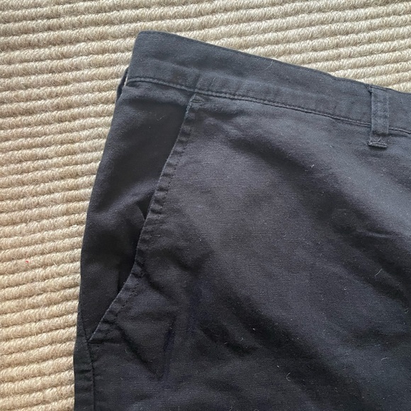 Lands’ End Black Linen Blend Bermuda Shorts size 24W - Picture 2 of 8